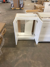 Penlee 25 in. Single Sink White Bath Vanity without Top (Assembled)