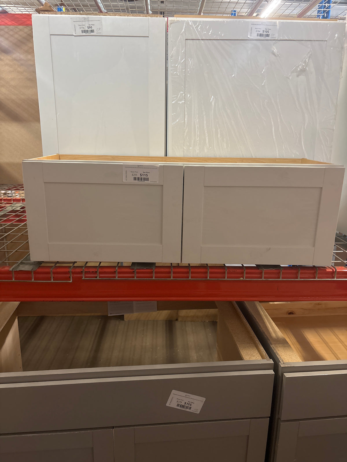 Westfield Feather White Shaker Stock Assembled Wall Kitchen Bridge Cabinet (36 in. W x 12 in. D x 12 in. H)