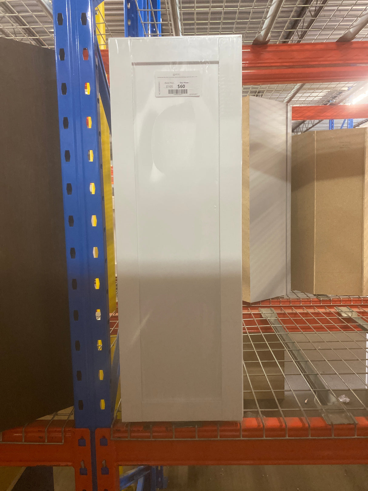 Courtland Polar White Finish Laminate Shaker Stock Assembled Wall Kitchen Cabinet 12 in. x 36 in. x 12 in.