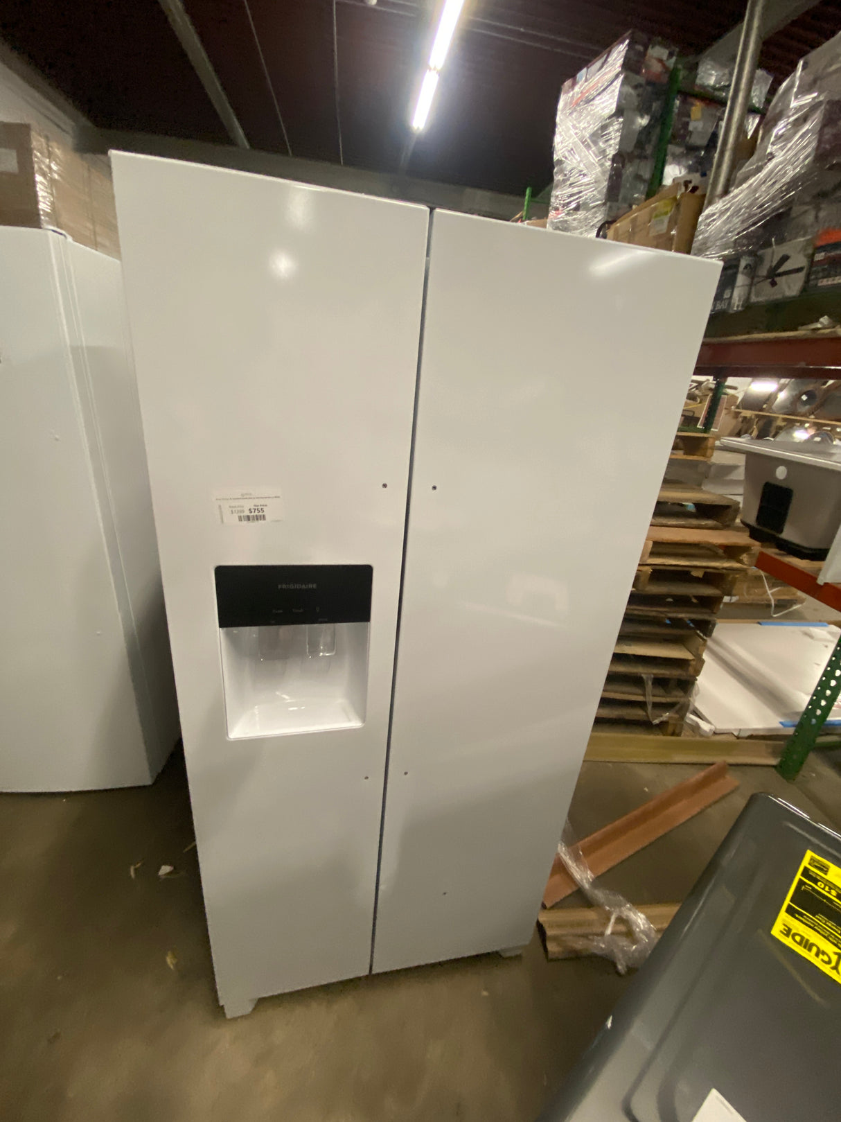 33 in. 22.3 cu. ft. Standard Depth Side by Side Refrigerator in White