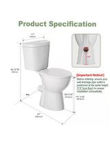 Cadet 3 Tall Height 2-Piece 1.0/1.6 GPF Dual Flush Round Toilet in White