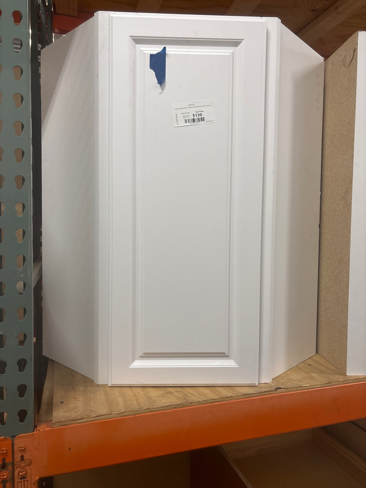 Hampton Assembled 24x36x12 in. Diagonal Corner Wall Kitchen Cabinet in Satin White