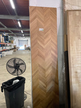 8 ft. L x 25 in. D Engineered Finished Chevron Oak Butcher Block Countertop in Brown with Standard Edge