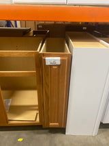 Hampton 9 in. W x 24 in. D x 34.5 in. H Assembled Base Cabinet in Medium Oak