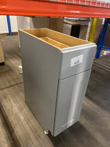 Shaker Dove Gray Stock Assembled Base Kitchen Cabinet with Ball-Bearing Drawer Glides (12 in. x 34.5 in. x 24 in.)