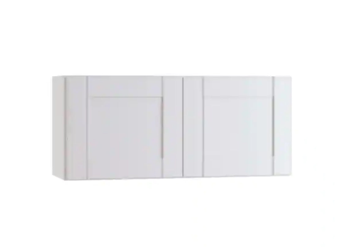 Richmond Verona White Plywood Shaker Ready to Assemble Wall Kitchen Cabinet with Soft Close 30 in.x 24 in. x 12 in.