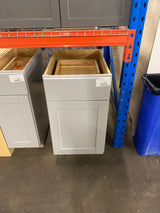 Shaker Dove Gray Stock Assembled Base Kitchen Cabinet with Ball-Bearing Drawer Glides (18 in. x 34.5 in. x 24 in.)
