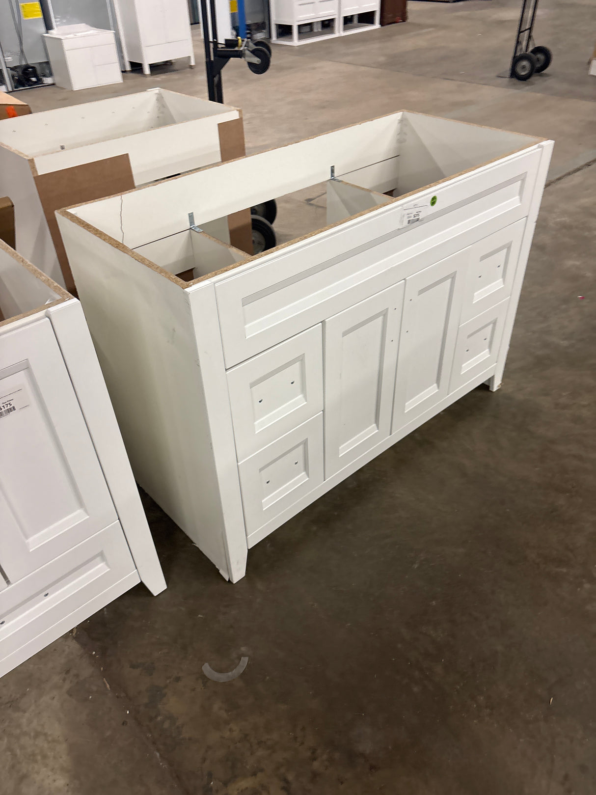 Ridge 48 in. W x 22 in. D x 34 in. H Bath Vanity Cabinet without Top in White