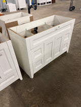 Ridge 48 in. W x 22 in. D x 34 in. H Bath Vanity Cabinet without Top in White