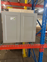 Shaker 33 in. W x 12 in. D x 30 in. H Assembled Wall Cabinet in Dove Gray