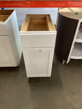 Courtland 15 in. W x 24 in. D x 34.5 in. H Assembled Shaker Base Kitchen Cabinet in Polar White