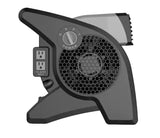 11.2 in. 3 Speeds Blower Fan in Gray with Carry Handle, Circuit Breaker, Power Outlets, High Velocity Utility Pivoting