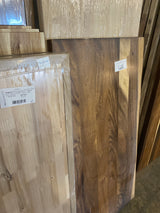 4 ft. L x 25 in. D Finished Saman Solid Wood Butcher Block Countertop With Live Edge