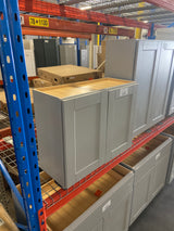 Shaker 30 in. W x 12 in. D x 24 in. H Assembled Wall Bridge Kitchen Cabinet in Dove Gray with Shelf