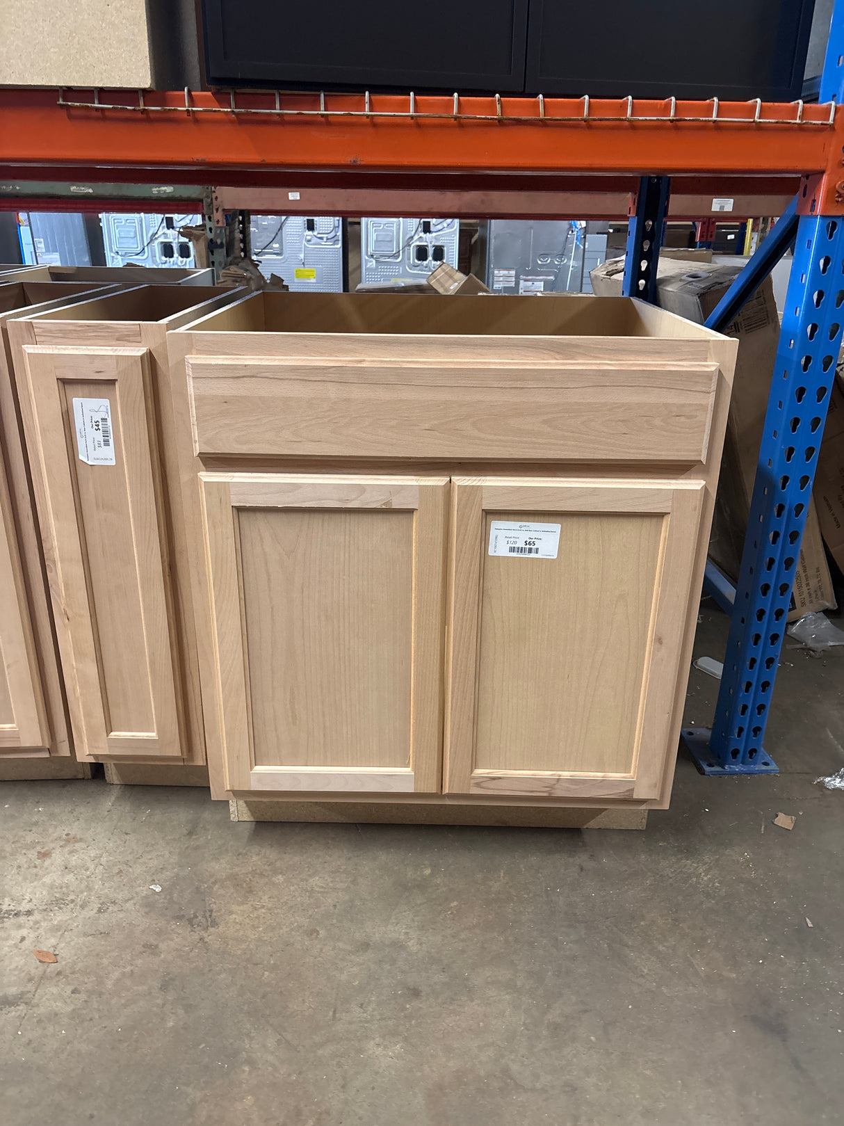 Hampton Assembled 30x34.5x24 in. Sink Base Cabinet in Unfinished Beech