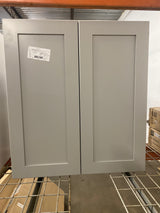 Avondale 27 in. W x 12 in. D x 36 in. H Ready to Assemble Plywood Shaker Wall Kitchen Cabinet in Dove Gray