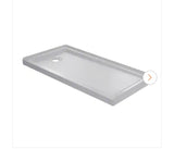 60 in. L x 32 in. W Single Threshold Alcove Shower Pan with Left Drain in White