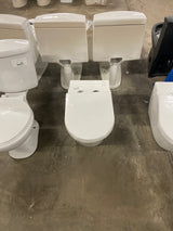 Wall Hung Toilet Bowl Only 0.8/1.28 GPF Dual Flush Round in White, Seat Included