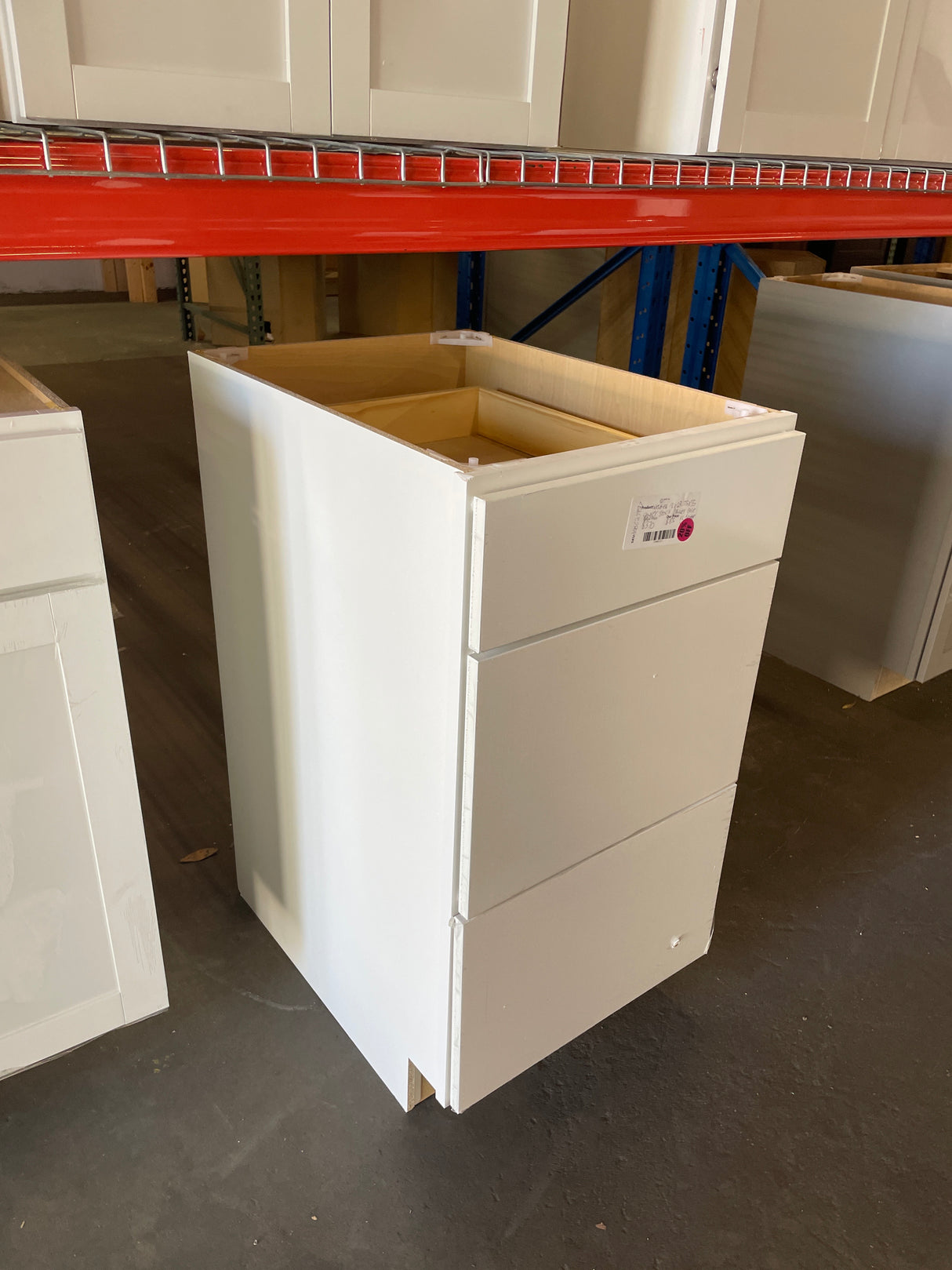 Westfield 18 in. W x 23.75 in. D x 35 in. H Shaker Stock Drawer Base Kitchen Cabinet in Feather White