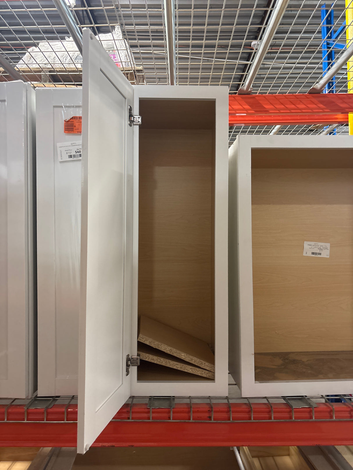 Westfield Feather White Shaker Stock Assembled Wall Kitchen Cabinet (12 in. W x 12 in. D x 36 in. H)