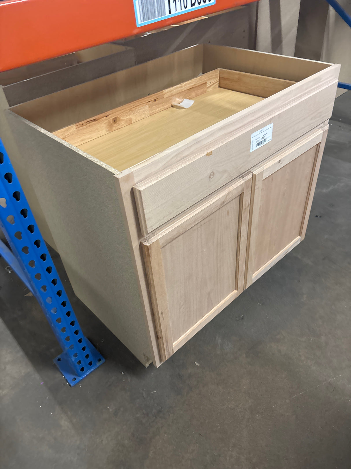 36 in. W x 24 in. D x 34.5 in. H Assembled Base Kitchen Cabinet in Unfinished with Recessed Panel