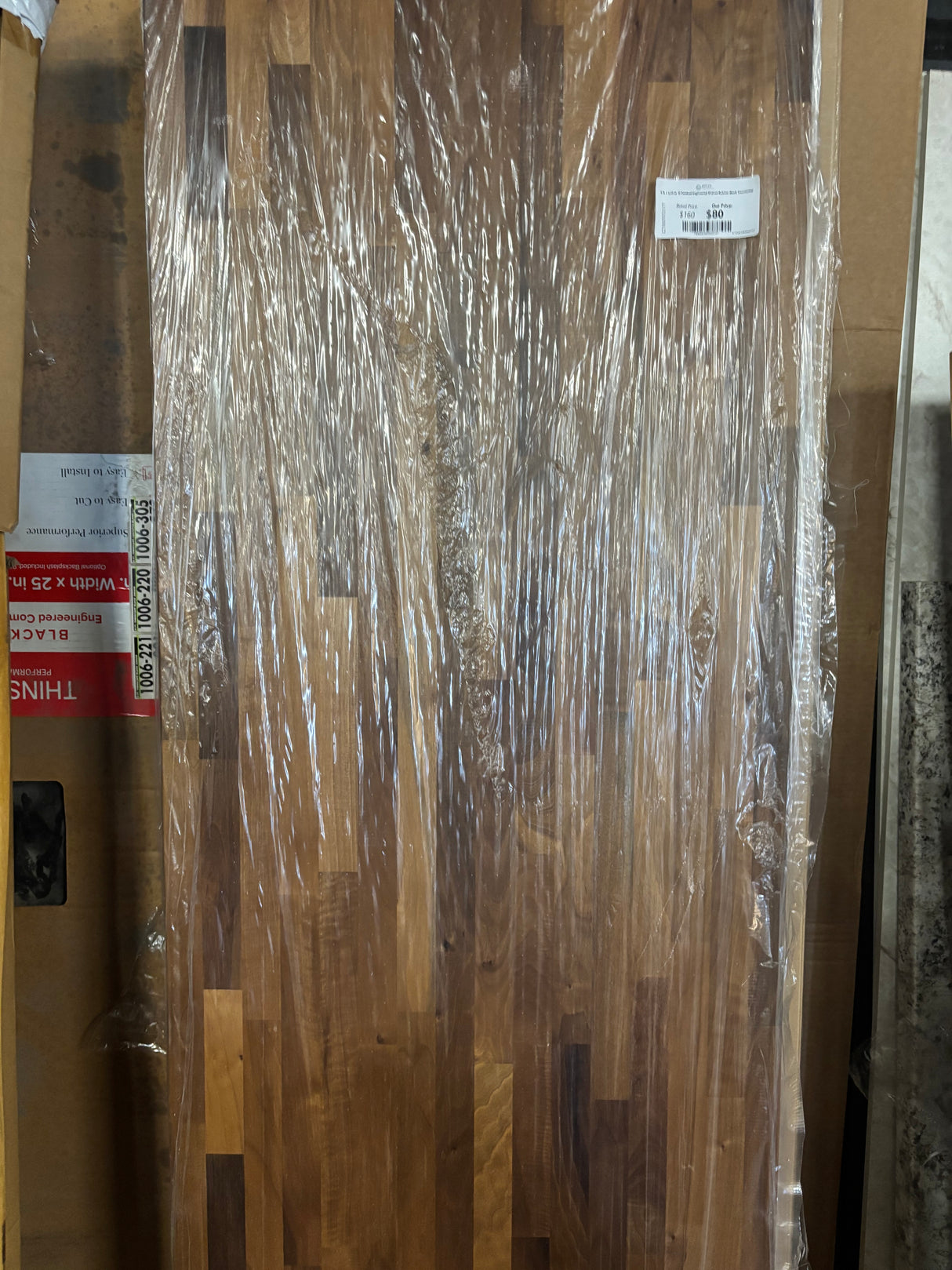 6 ft. L x 25 in. D Finished Engineered Walnut Butcher Block Countertop