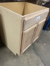 Hampton Assembled 30x34.5x24 in. Sink Base Cabinet in Unfinished Beech