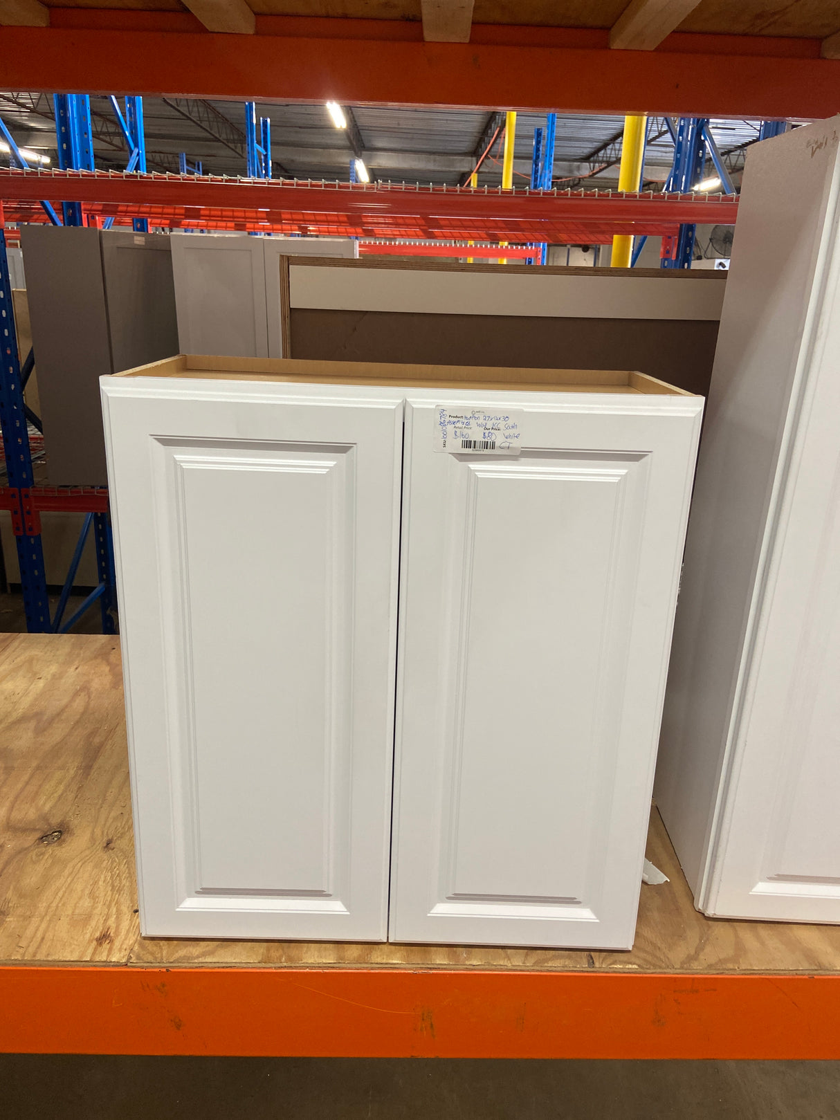 Hampton 27 in. W x 12 in. D x 30 in. H Assembled Wall Kitchen Cabinet in Satin White