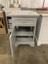 Sadie 25 in. W x 21 3/4 in. D x 35 in. H Vanity in Dove Grey with Natural White Marble Top and White Sink