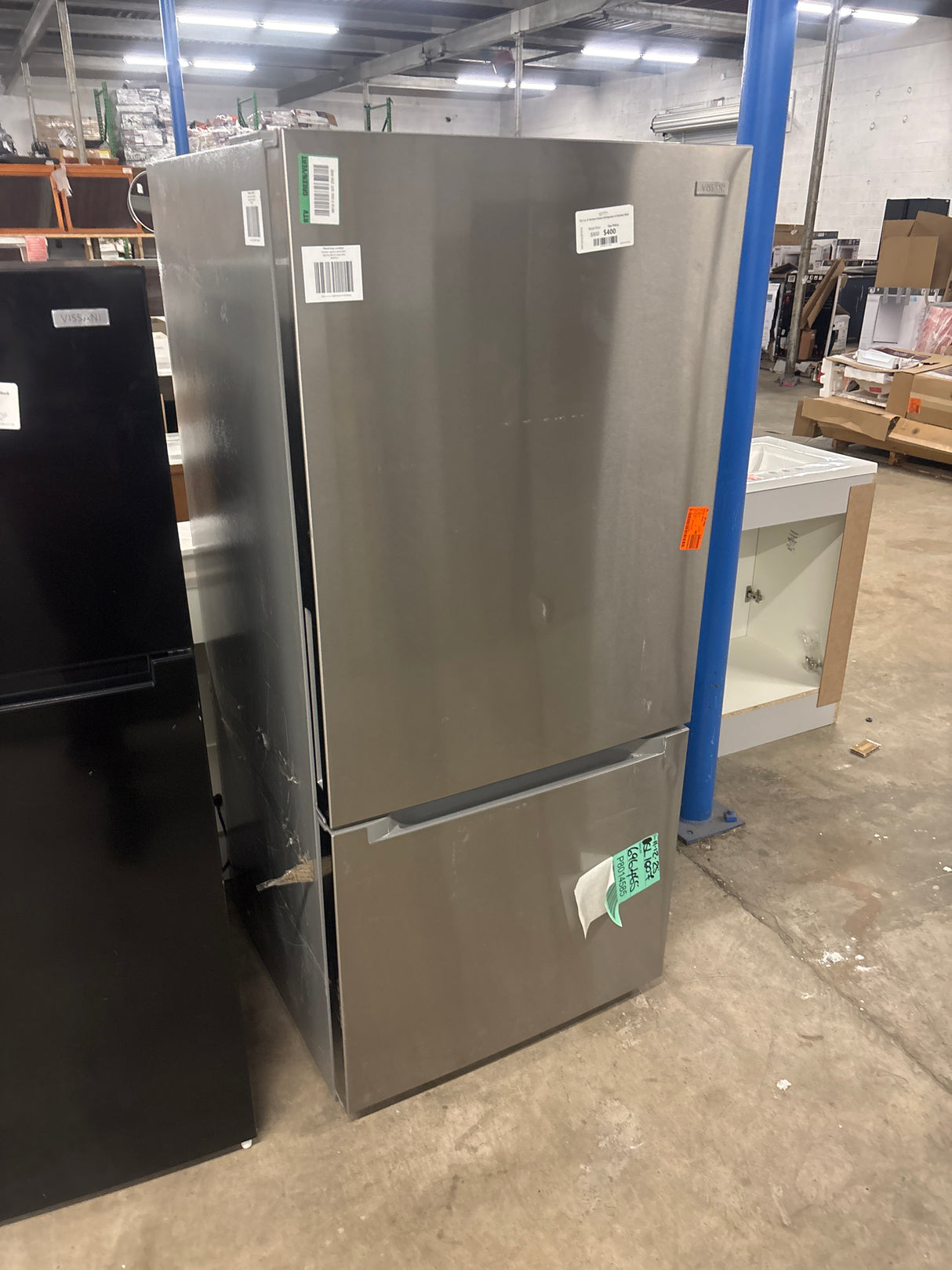 18.7 cu. ft. Bottom Freezer Refrigerator in Stainless Steel
