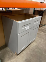 Arlington Veiled Gray Plywood Shaker Assembled Vanity Sink Base Kitchen Cabinet Sft Cls 30 in. W x 21 in. D x 34.5 in. H
