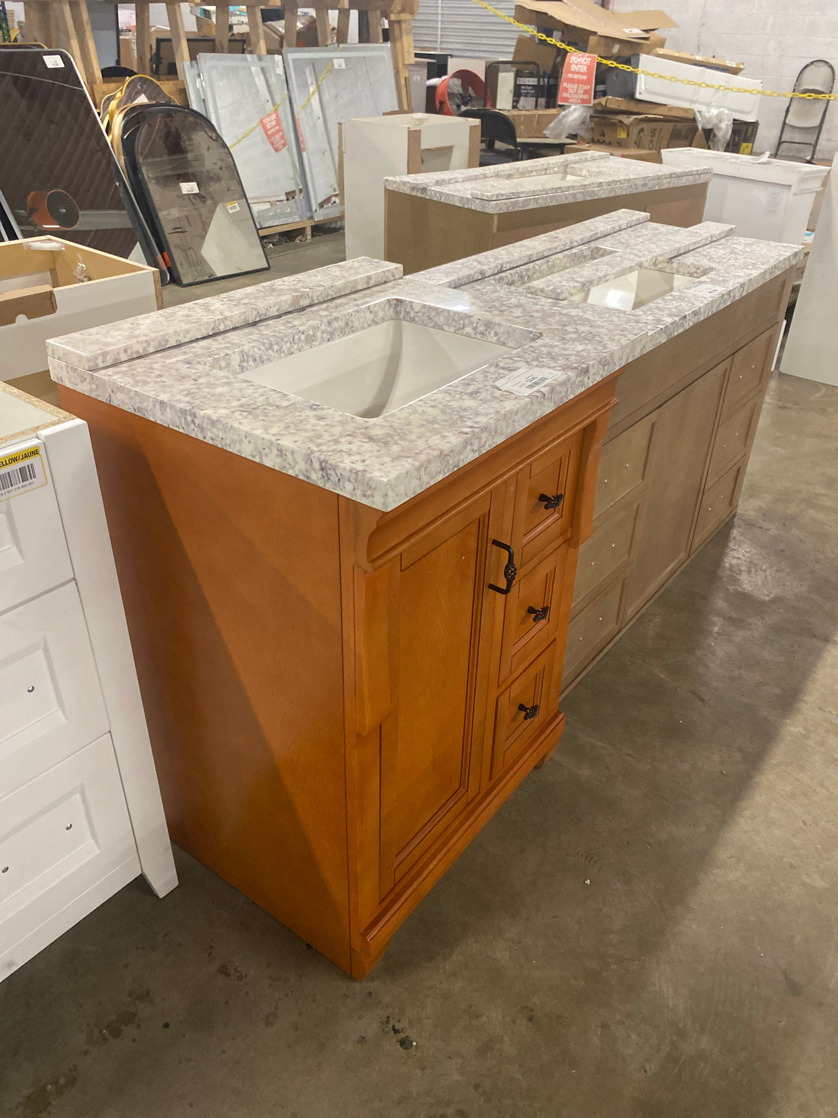 Naples 24 in. W x 21.63 in. D x 34 in. H Bath Vanity Cabinet with Cultured Marble Top in Warm Cinnamon