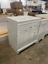 Naples 30 in. W x 21.75 in. D Bath Vanity Cabinet in White