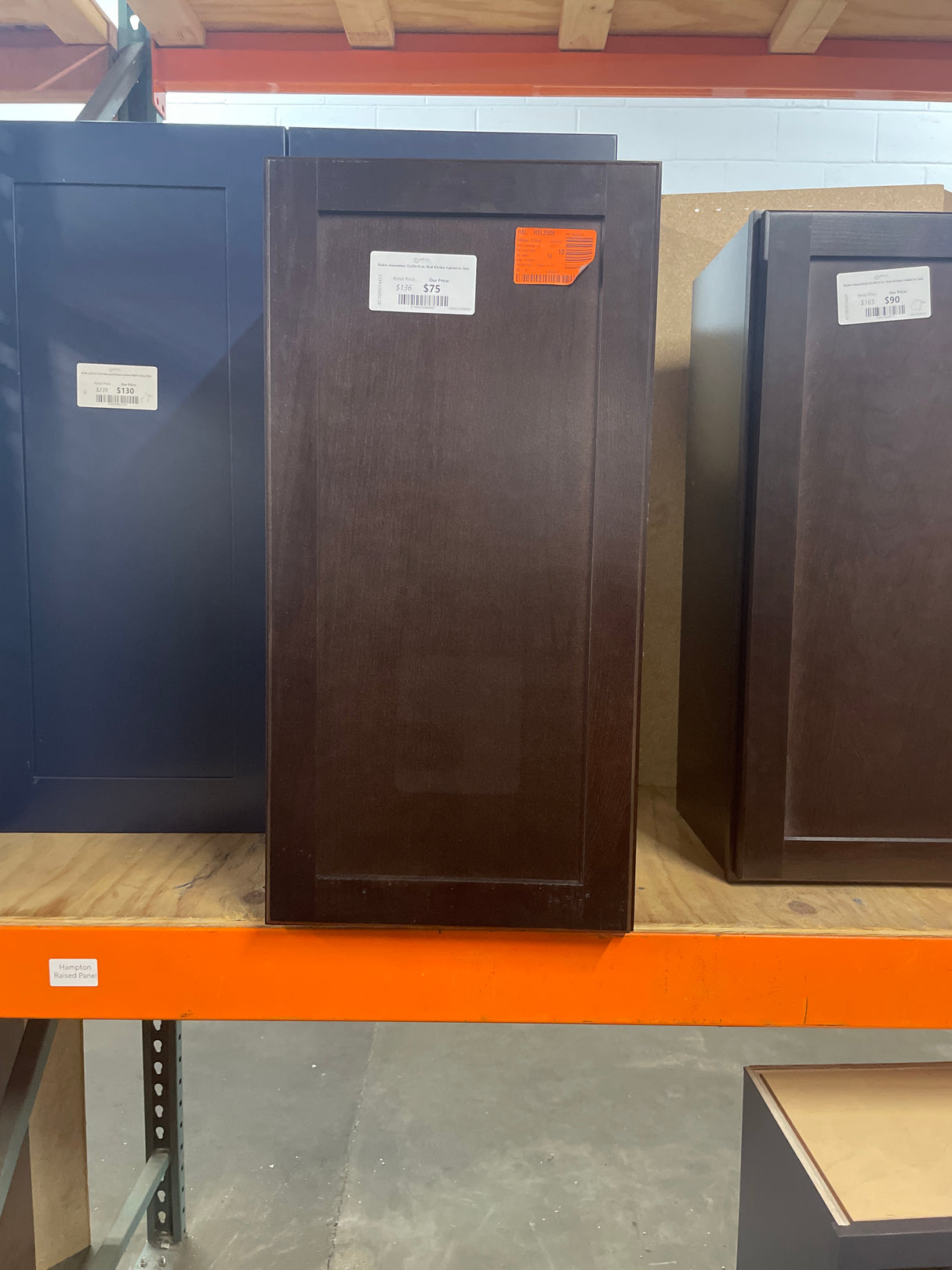 Shaker Assembled 15x30x12 in. Wall Kitchen Cabinet in Java