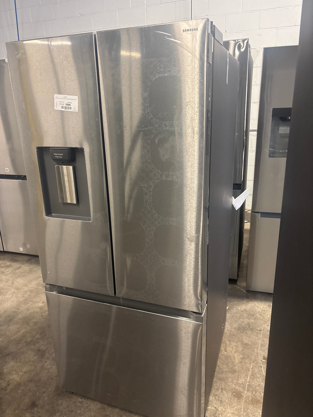 Samsung 22 cu. ft. Smart 3-Door French Door Refrigerator with External Water Dispenser