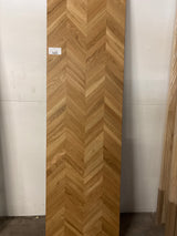 8 ft. L x 25 in. D Engineered Finished Chevron Oak Butcher Block Countertop in Brown with Standard Edge