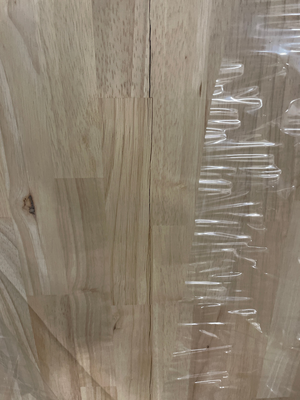 4 ft. L x 25 in. D Unfinished Hevea Solid Wood Butcher Block Countertop With Square Edge