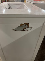 Hanna 30 in. Single Sink White Bath Vanity with White Engineered Stone Top (Assembled)