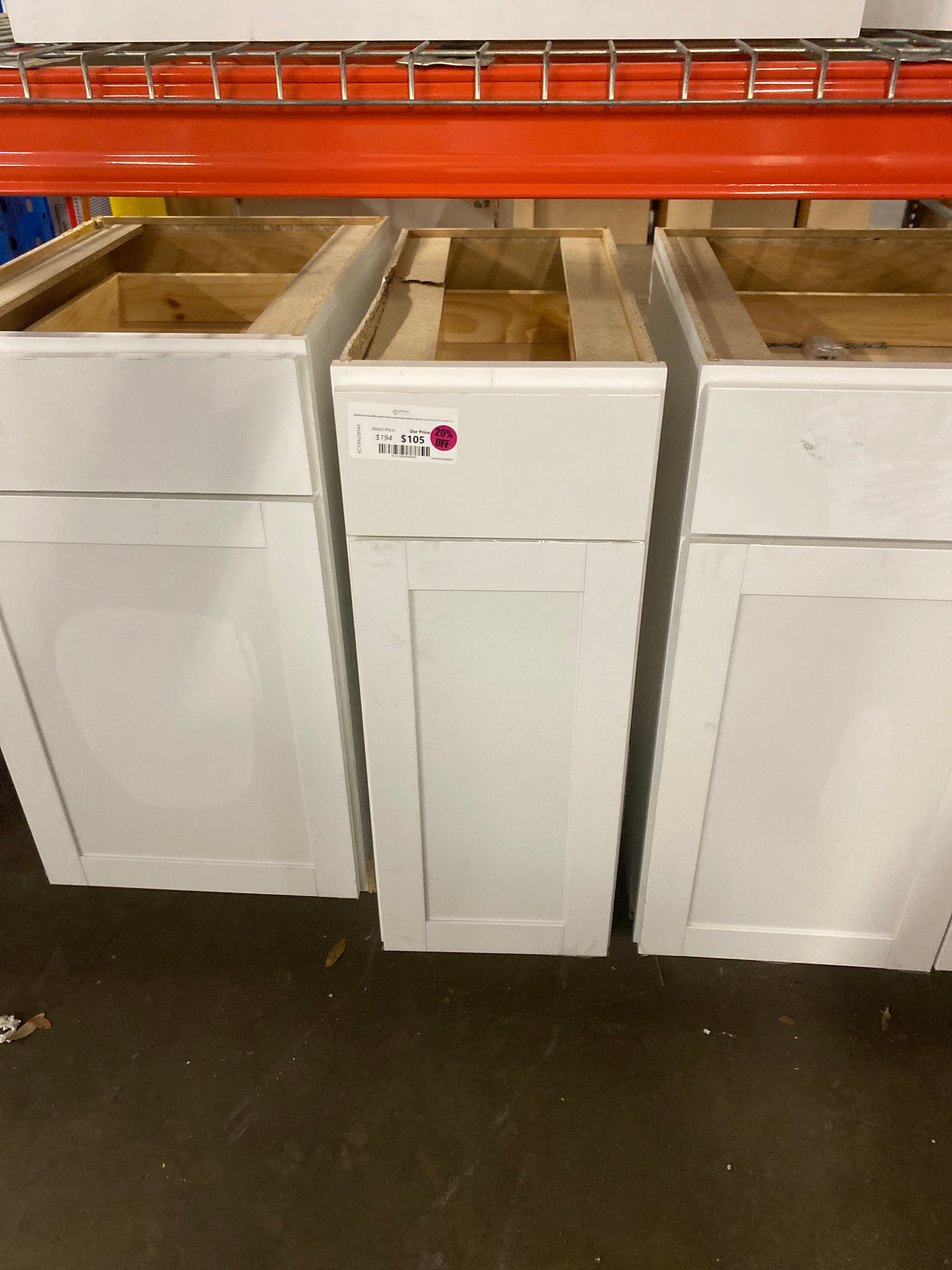 Westfield Feather White Shaker Stock Assembled Base Kitchen Cabinet (12 in. W x 23.75 in. D x 35 in. H)