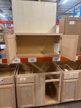 36 in. W x 12 in. D x 18 in. H Assembled Wall Bridge Kitchen Cabinet in Unfinished with Recessed Panel