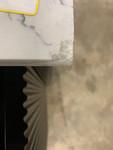 Sylvie 24 in. Single Sink Fluted Black Bath Vanity with Carrara Venato Engineered Stone Top (Assembled)