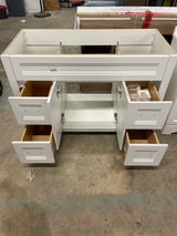 Ridge 48 in. W x 22 in. D x 34 in. H Bath Vanity Cabinet without Top in White