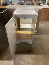19 in. Single Sink Pearl Gray Freestanding Bath Vanity with White Cultured Marble Top (Assembled)