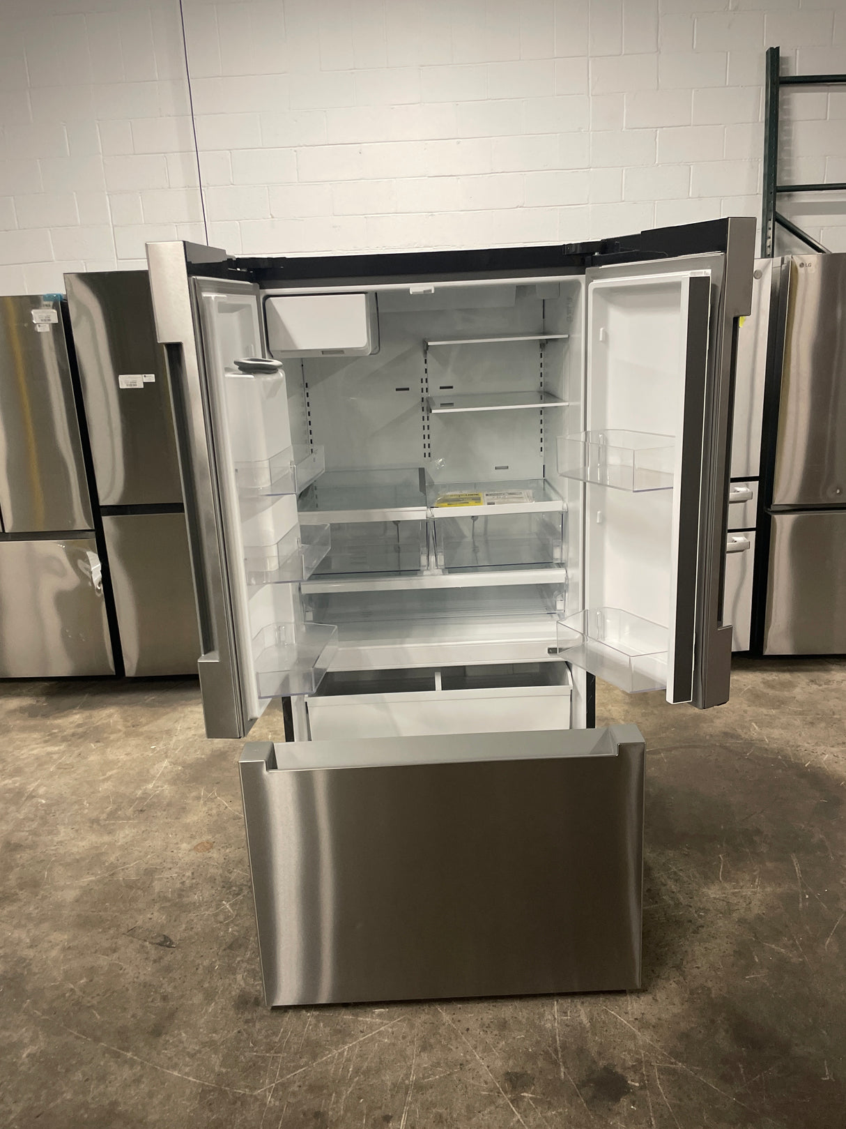 Bosch 100 Series 26 cu. ft. Bottom Mount French Door Refrigerator with External Water and Ice Dispenser
