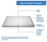 SlimLine 60 in. x 36 in. Single Threshold Alcove Shower Pan Base in White with Center Drain