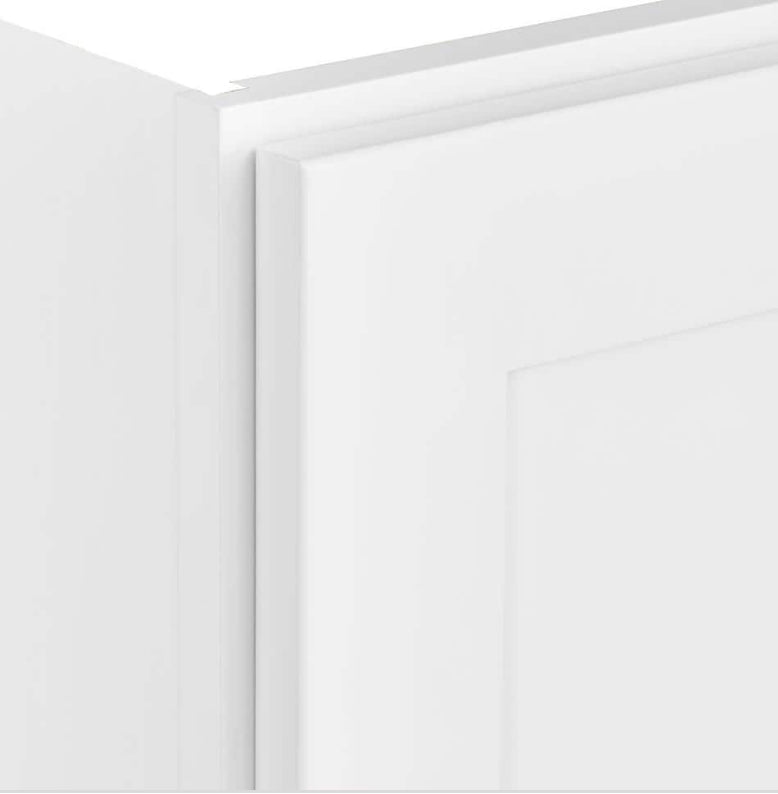 Avondale Shaker Alpine White Quick Assemble Plywood 21 in Wall Kitchen Cabinet (21 in W x 36 in H x 12 in D)