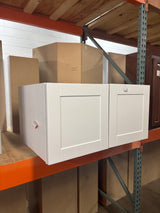 Arlington Vesper White Plywood Shaker Stock Assembled Wall Bridge Kitchen Cabinet Soft Close 36 in.W x24 in. Dx 18 in. H
