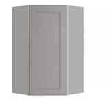 24 in. W x 24 in. D x 42 in. H Ready to Assemble Plywood Shaker Diagonal Corner Kitchen Cabinet in Dove Gray
