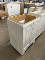 Everdean 25 in. W x 19 in. D x 34 in. H Single Sink Freestanding Bath Vanity in White without Top