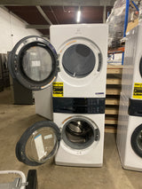 4.4 cu. ft. Stacked Washer and 8.0 cu. ft. Gas Dryer Laundry Tower in White with LuxCare Wash, Energy Star